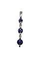 14K White Gold Tanzanite & Diamond Drop Pendant