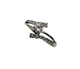 14K White Gold 1/2CTW Lab Created Diamond Bypass Ring