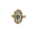Vintage 14K Yellow Gold Bezel Set 1/4CTW Diamond Openwork Ring