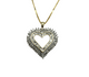 10K Yellow/White Gold 1CTW Diamond Heart Pendant