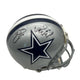 Signed Dallas Cowboys helmet on a white background