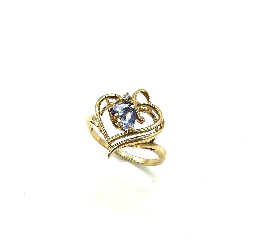 Tanzanite Heart Shaped Twist Ring - Dick's Pawn Superstore