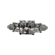 Tacori .925 Sterling Silver Square CZ Filigree and Milgrain Trellis Ring Diamond ring with four-prong setting on a white background
