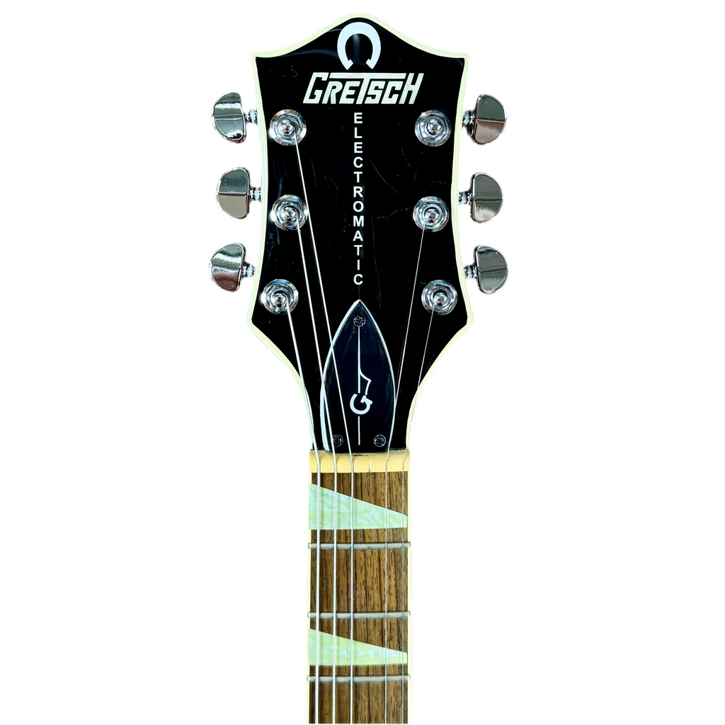 Gretsch G5622T Electromatic Center Block Double-Cut w/ Bigsby Electric Guitar w/ Hard Case Gretsch Electromatic guitar headstock on a white background
