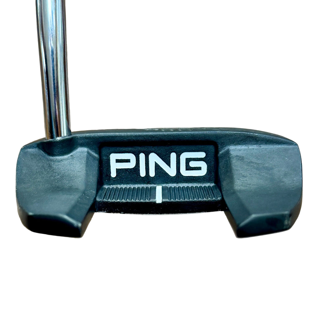 PING SIGMA 2 TYNE Mallet Putter RH Golf Club w/ Headcover Golf putter with 'PING' branding on a white background