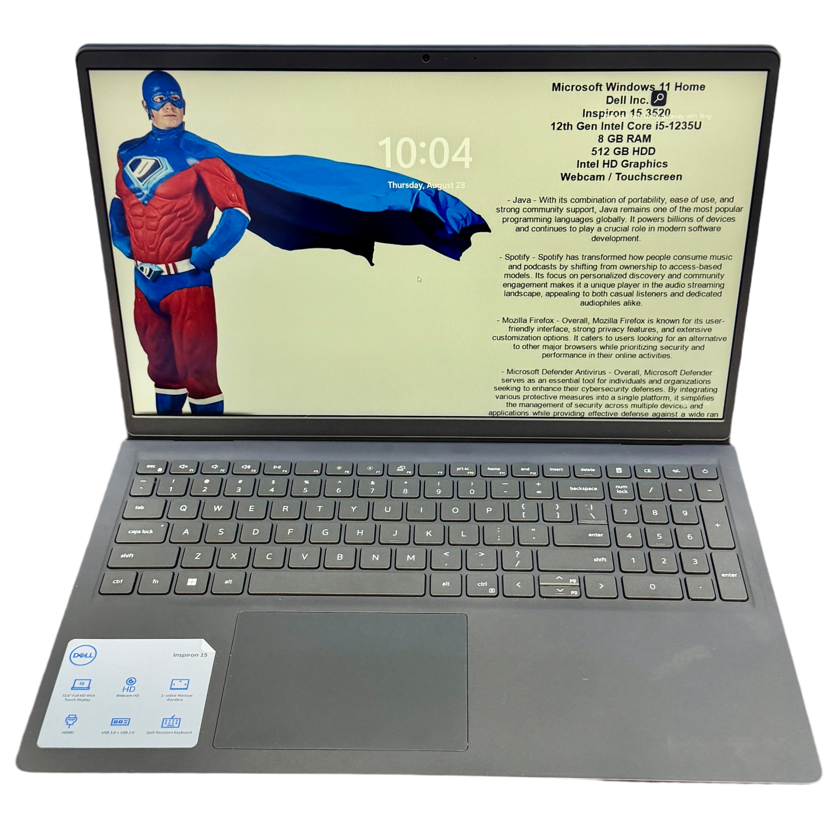 DELL Inspiron 15 3520 P112F 第12代Core i5 Dell Inspiron 15 3520 P112F 15.6