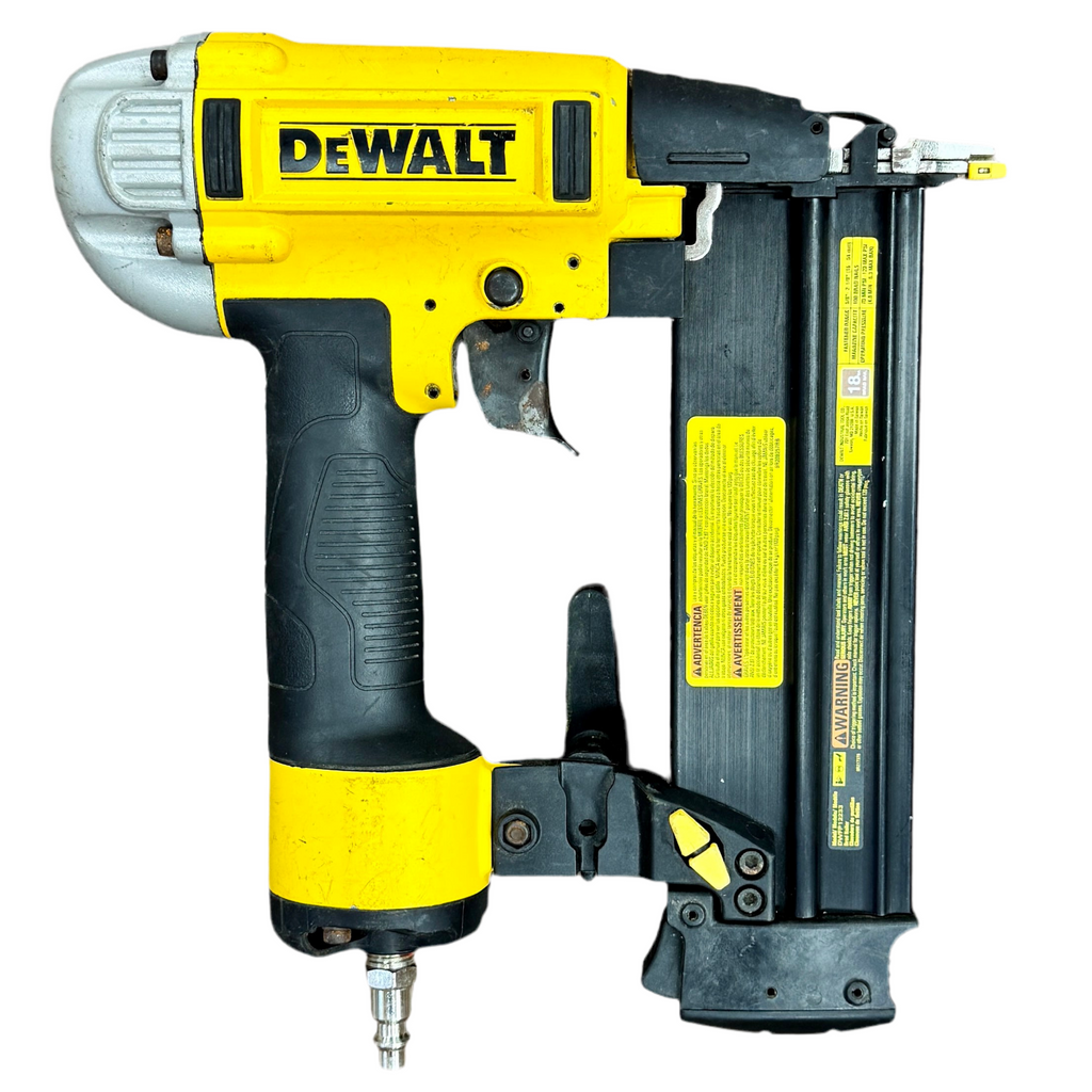 DeWalt Precision Point 18-Gauge 2-1/8" Pneumatic Brad Nailer (DWFP12233) DeWalt nail gun on a white background