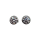 .925 Sterling Silver Bezel Set Round CZ Stud Earrings Pair of diamond stud earrings on a white background