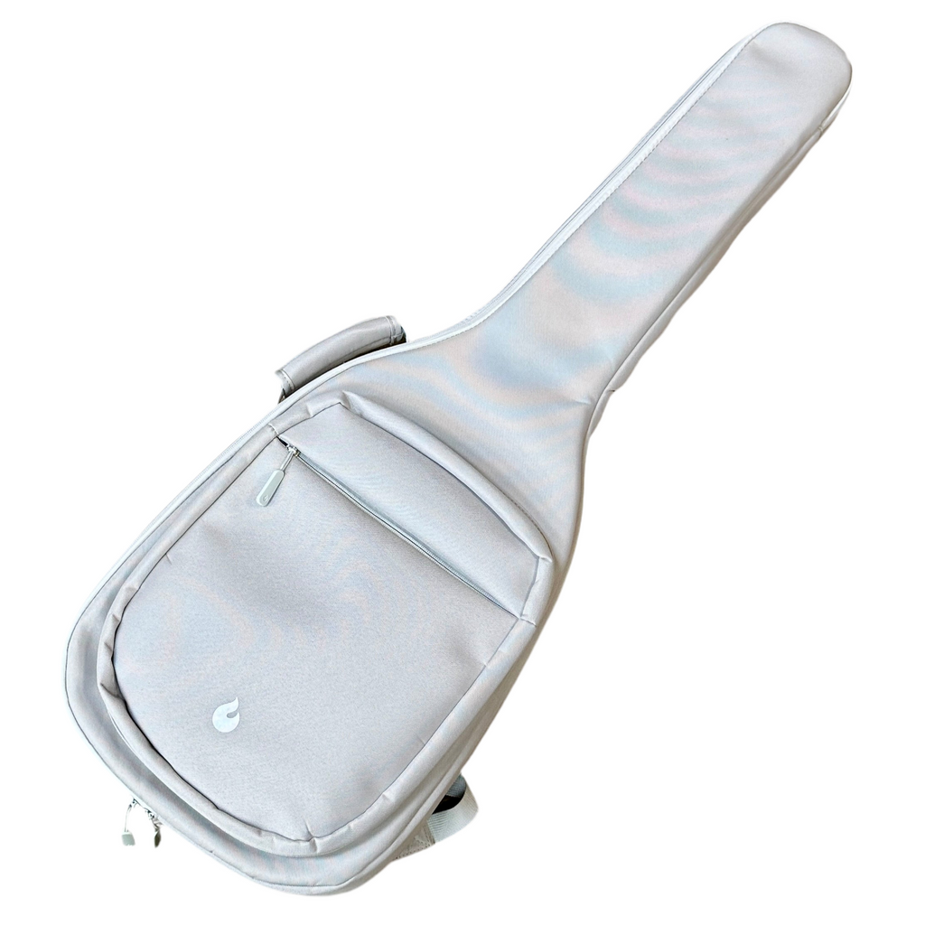 LAVA MUSIC LAVA ME Air Carbon 36" Acoustic-Electric Guitar w/ AirFlow Bag Soft Case White guitar case with a visible brand logo on a white background