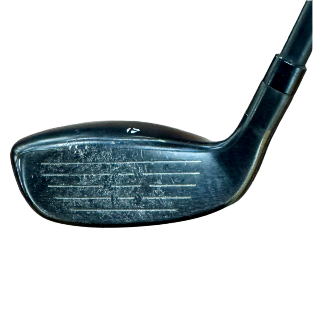 TaylorMade RBZ Rocketballz 4 Hybrid RH Golf Club Close-up of a golf club head on a white background