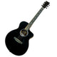 Martin & Co. SCE-BLACK Acoustic-Electric Guitar w/ Soft Case Black acoustic guitar on a wooden floor