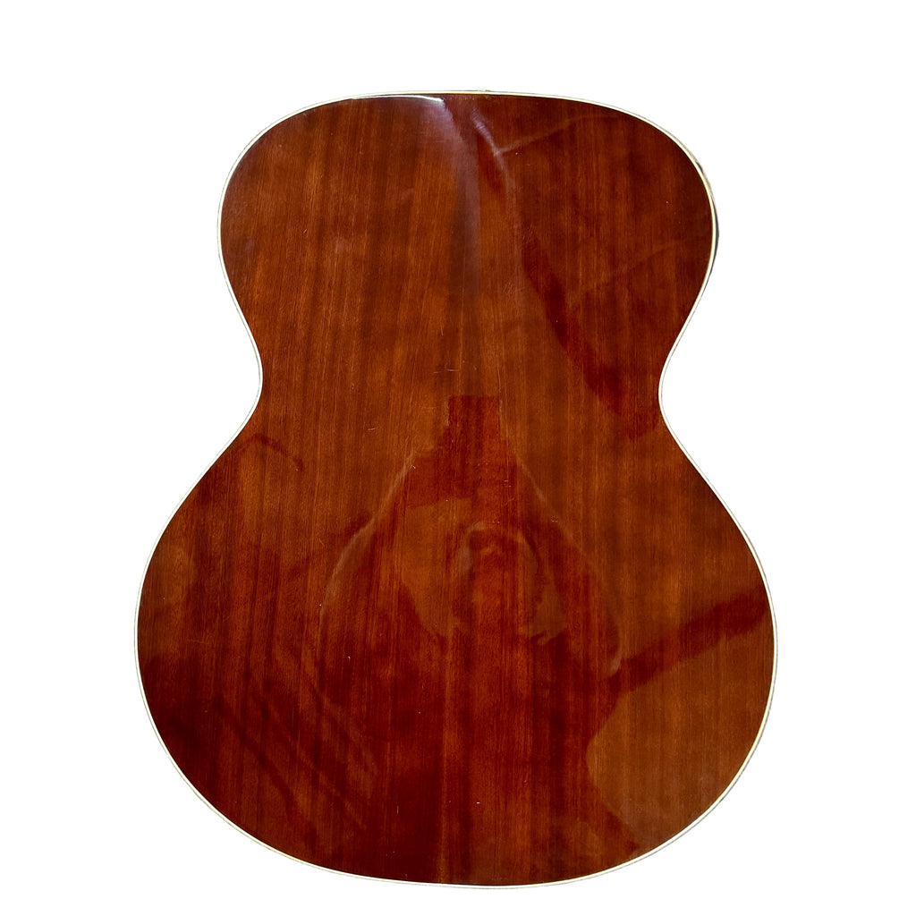 J. Reynolds JR1000-A Acoustic-Electric Bass Guitar Back of a wooden acoustic guitar on a tiled floor