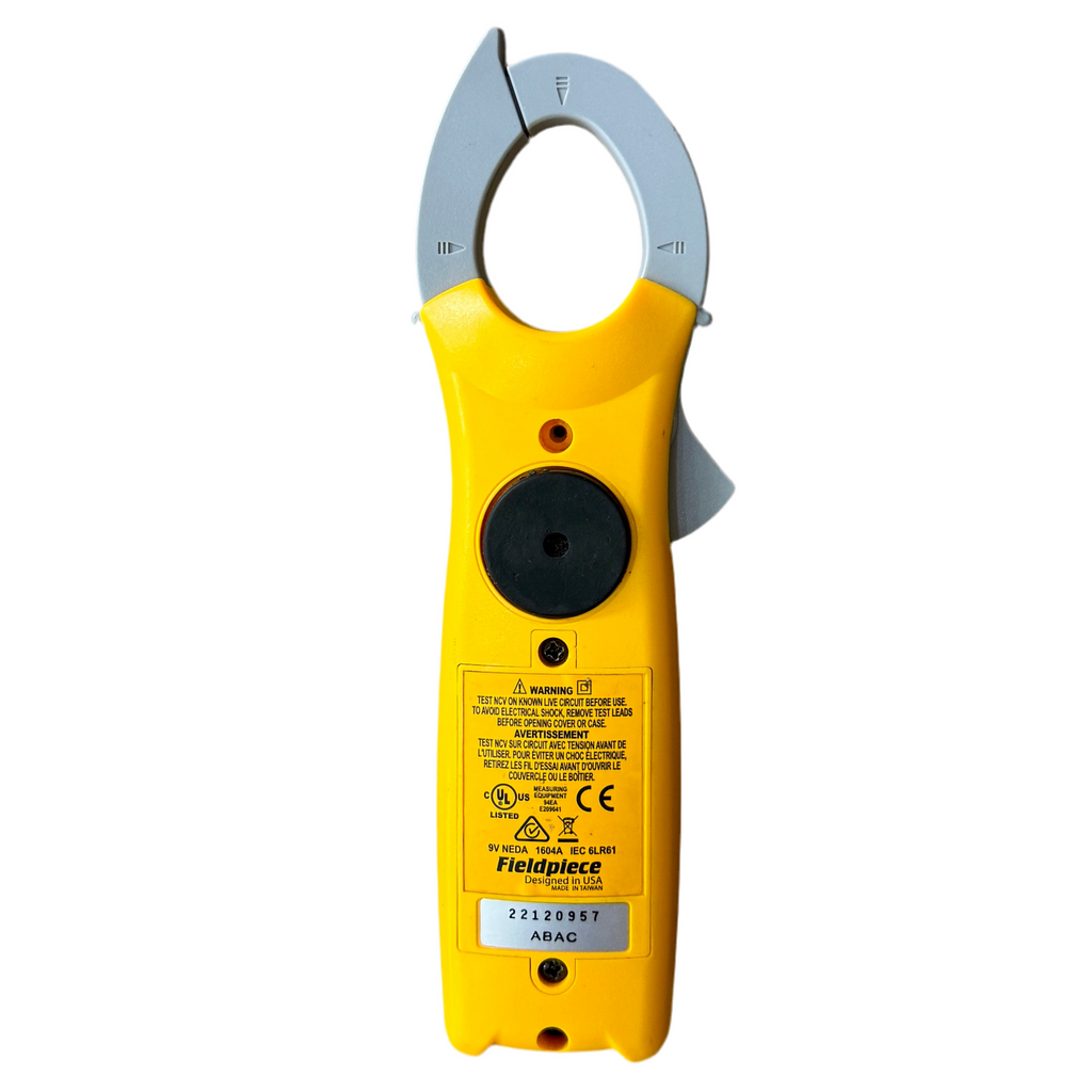 Fieldpiece SC260 400A True RMS Compact Clamp Meter Yellow clamp meter with visible branding on a white background