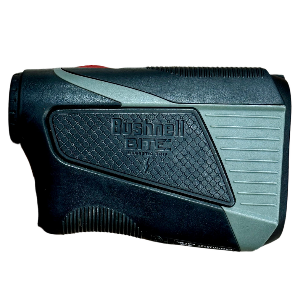 Bushnell TOUR V5 Laser Golf Rangefinder Rangefinder with 'Bushnell' branding on a white background