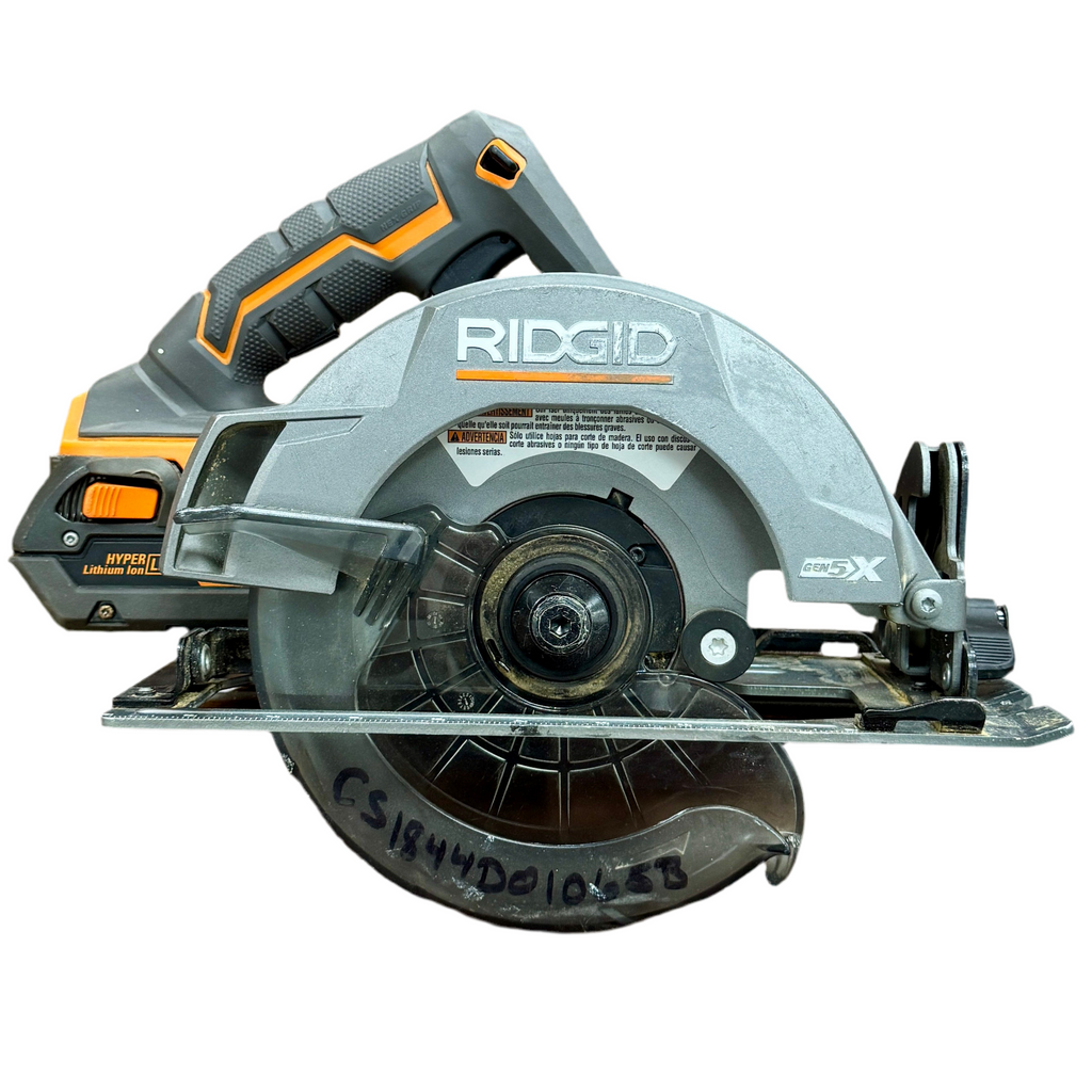 RIDGID GEN5X 18V 7-1/4" Brushless Cordless Circular Saw w/ Battery (R8652) Ridgid circular saw on a white background