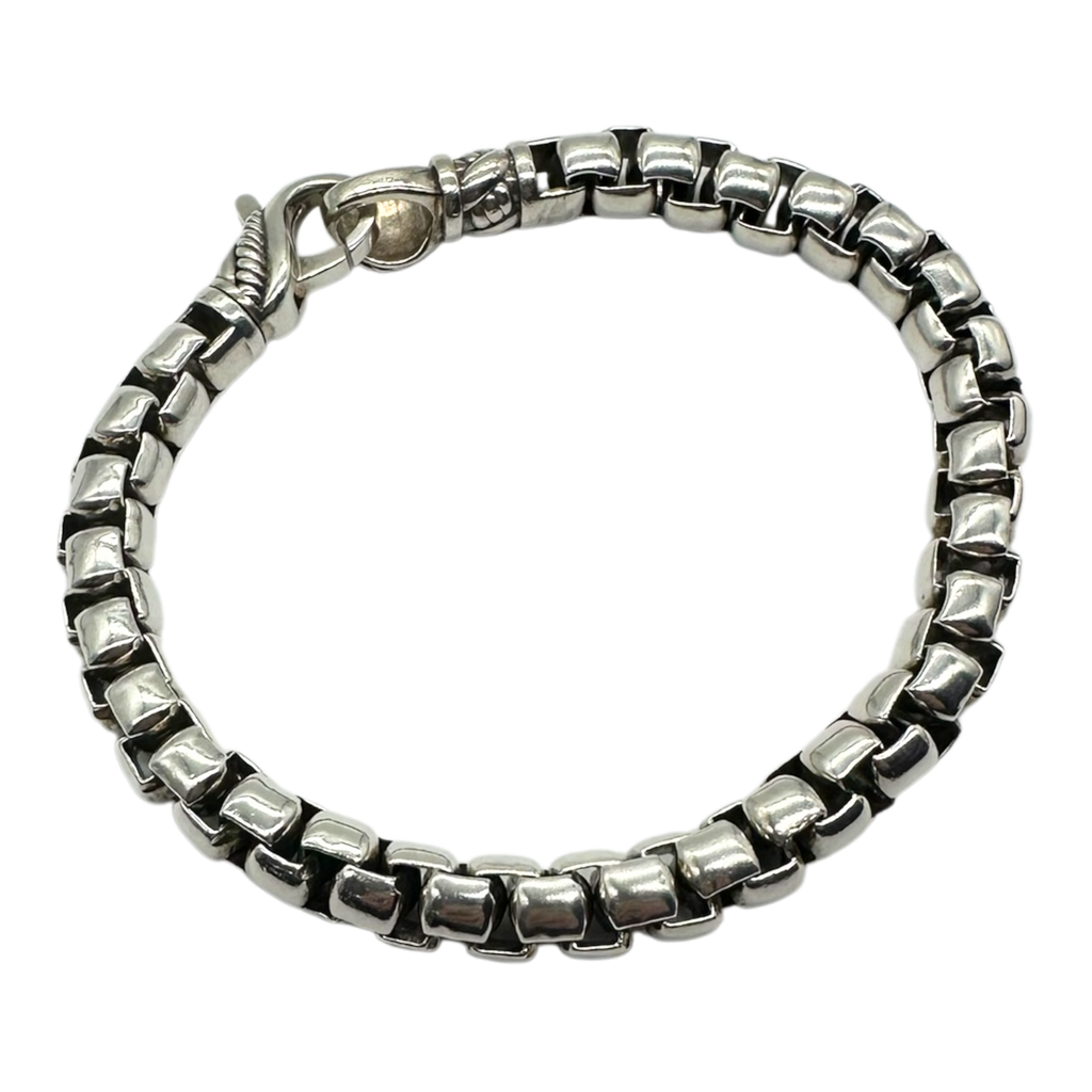 Sterling Silver Box Bracelet closed