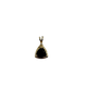 Gold pendant with a black gemstone on a white background