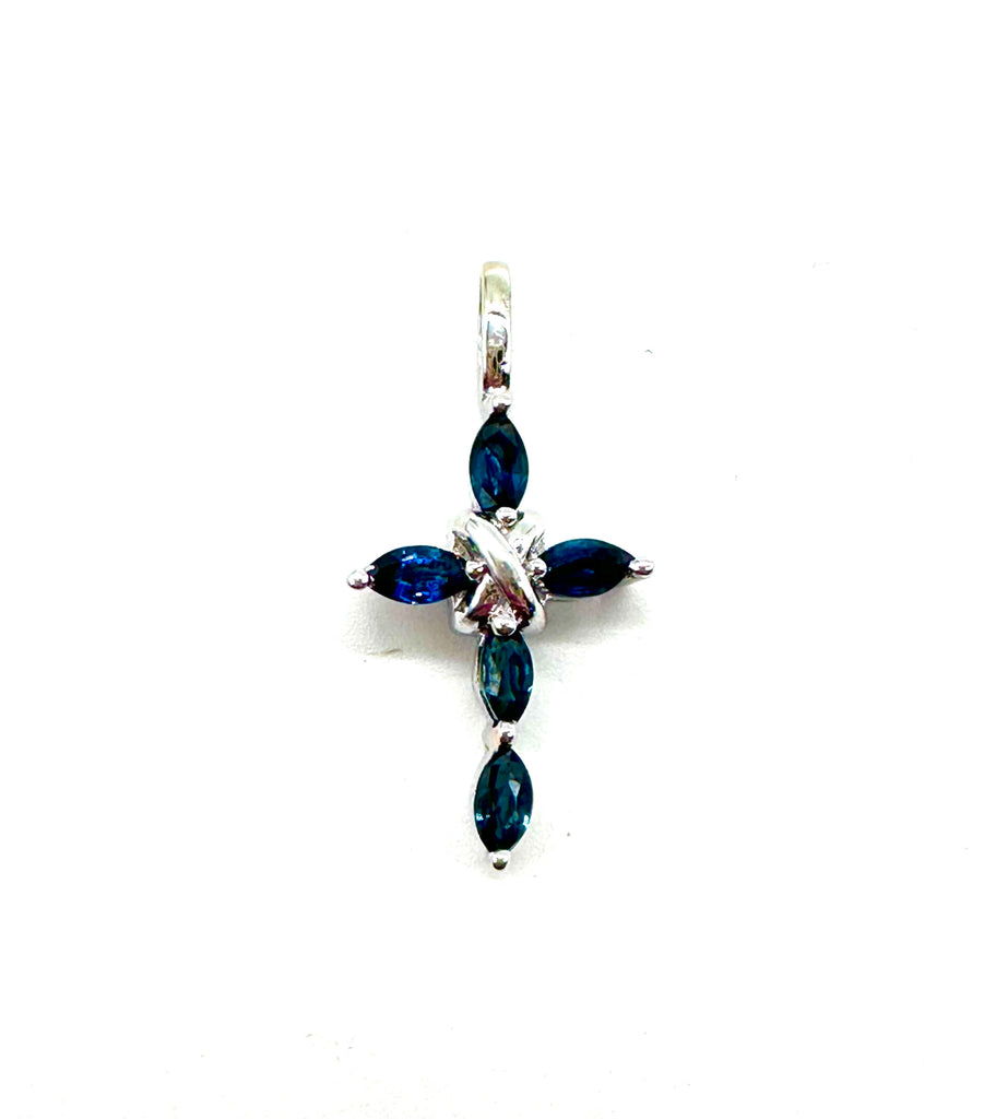 Sapphire Cross Pendant