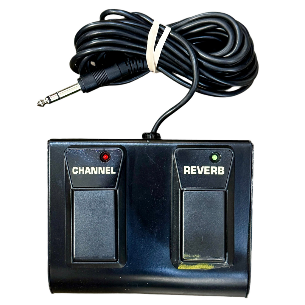 Bugera FSB102A 2-Button Footswitch for Bugera Vintage Series Amplifiers Guitar effect pedal with 'Channel' and 'Reverb' switches on a white background