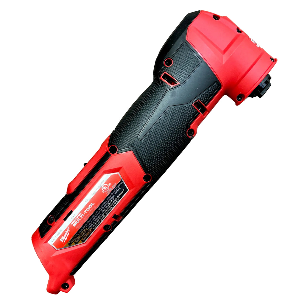 Milwaukee M12 FUEL 12V Brushless Cordless Oscillating Multi-Tool (2526-20) Red and black power tool on a tiled floor