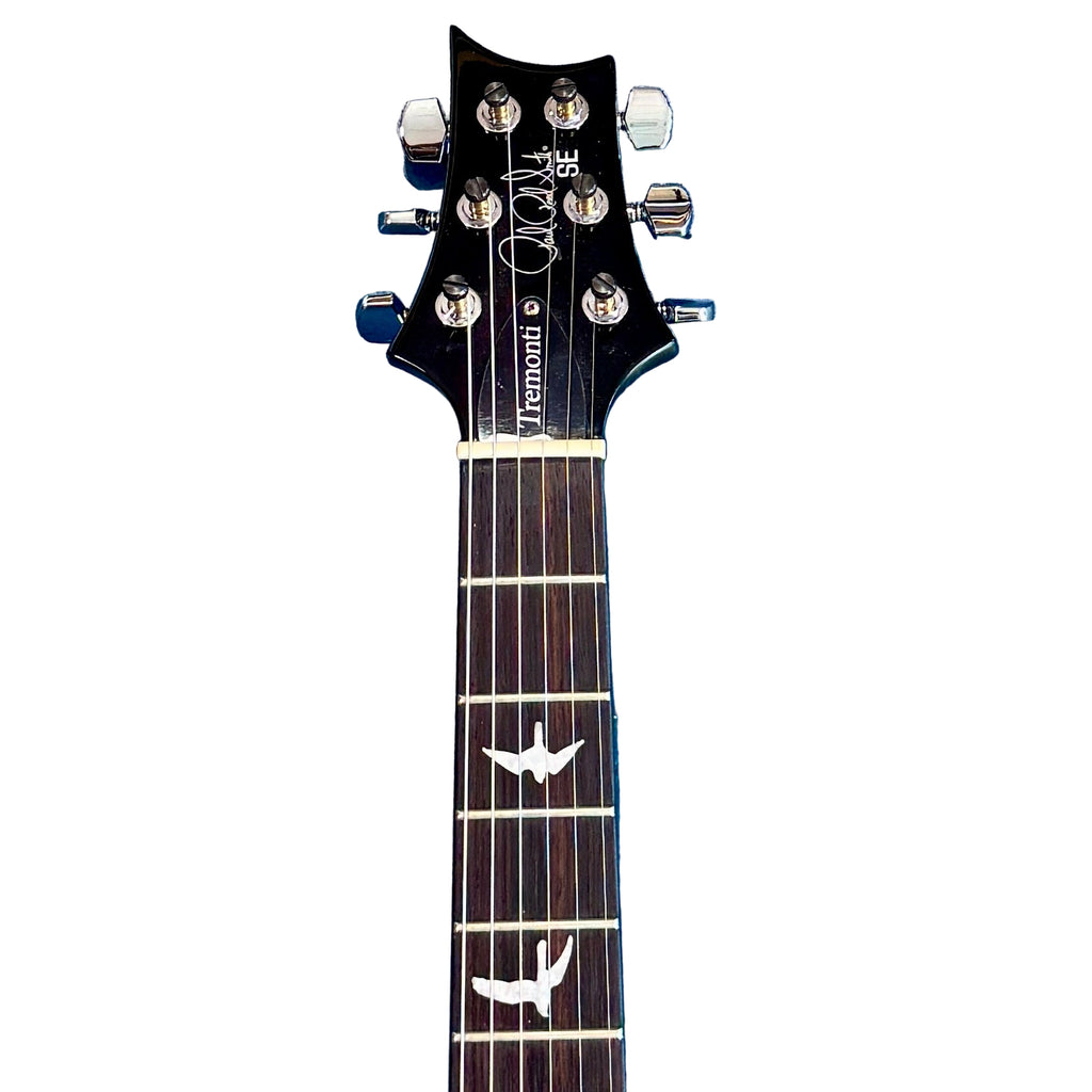 Paul Reed Smith PRS SE Tremonti Electric Guitar w/ Hard Case Electric guitar neck with brand logo on a white background