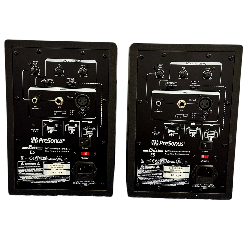 PreSonus Eris Series E5 Powered Studio Monitors (Pair) back