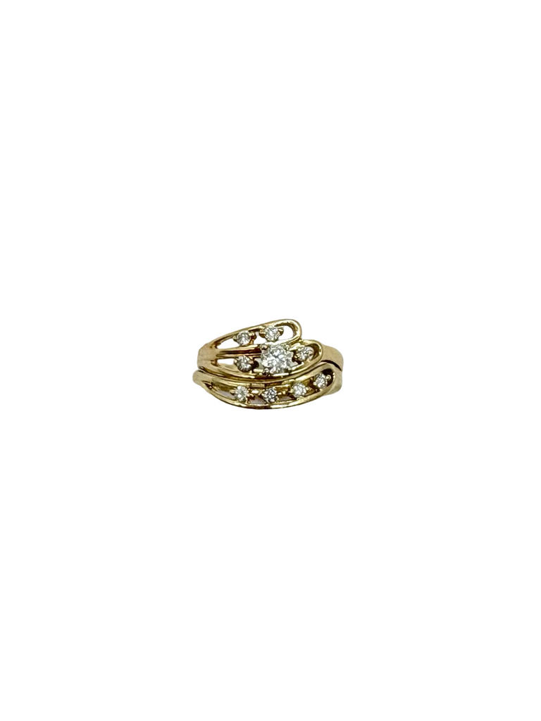 18K Yellow Gold 1/2CTW Diamond 3-Row Ring
