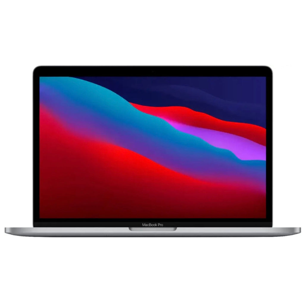 Apple MacBook Pro 13" Laptop Computer - 2020 Model - Space Gray (A2338) Laptop with colorful display on a white background