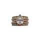 14K Rose Gold 2CTW Lab/Natural Diamond 4-Row Bezel Set Ring