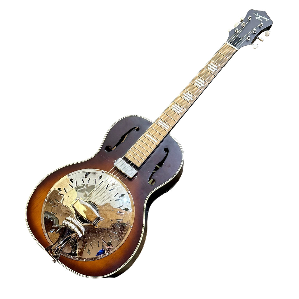 Recording King RPH-R2-E-BRB Dirty 30s Minnie Bucker Resonator Guitar Resonator guitar on a white background