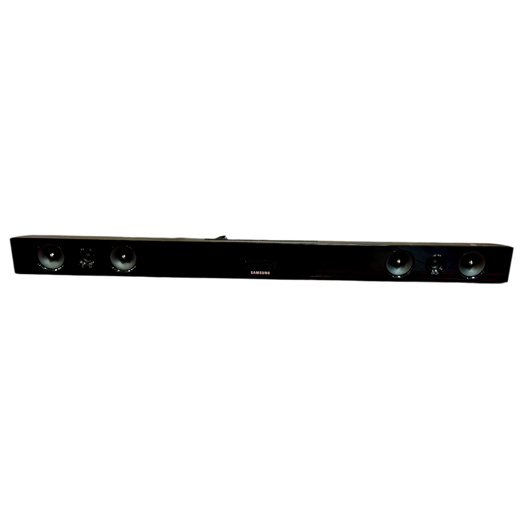 Samsung HW-FM45C 2.1-Channel Soundbar Samsung soundbar on a white background