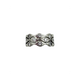 14K White Gold 1CTW Diamond Wavy 3-Row Band Ring