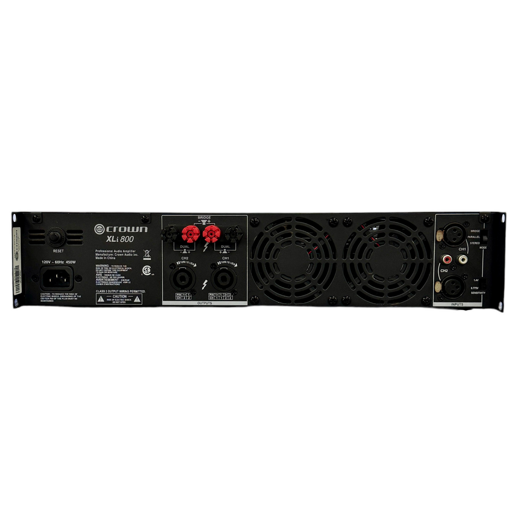 Crown Audio XLi 800 2-Channel 300-Watt Professional Power Audio Amplifier Crown XLi 800 audio power amplifier on a white background