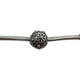Pandora .925 Sterling Silver/14K Gold "Lazy Daisy" Flower Clip Charm Silver charm with a floral design on a white background