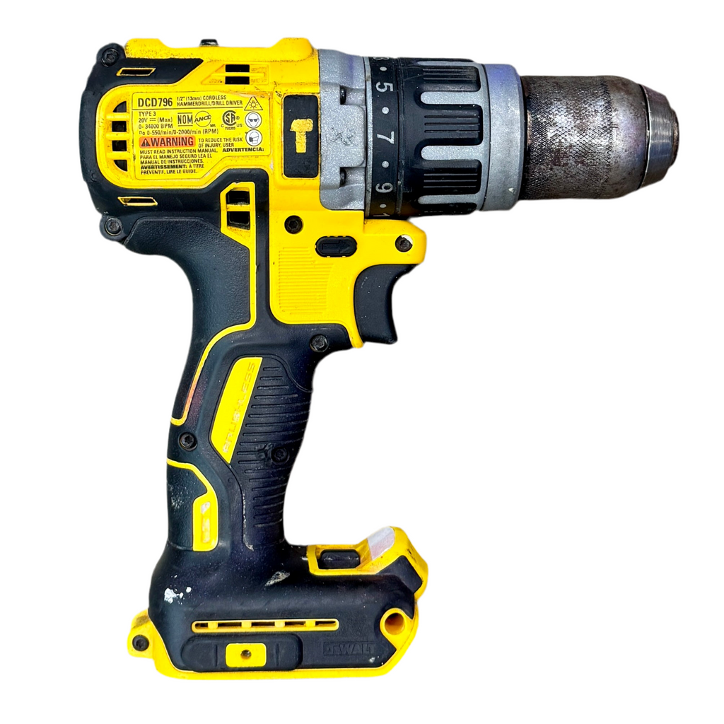 DeWalt 20V MAX XR Brushless 1/2-in. Cordless Hammer Drill/Driver w/ Battery (DCD796) back