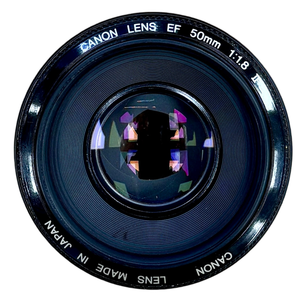 Canon Lens EF 50mm f/1.8 II Camera Lens w/ Front & Rear Caps top