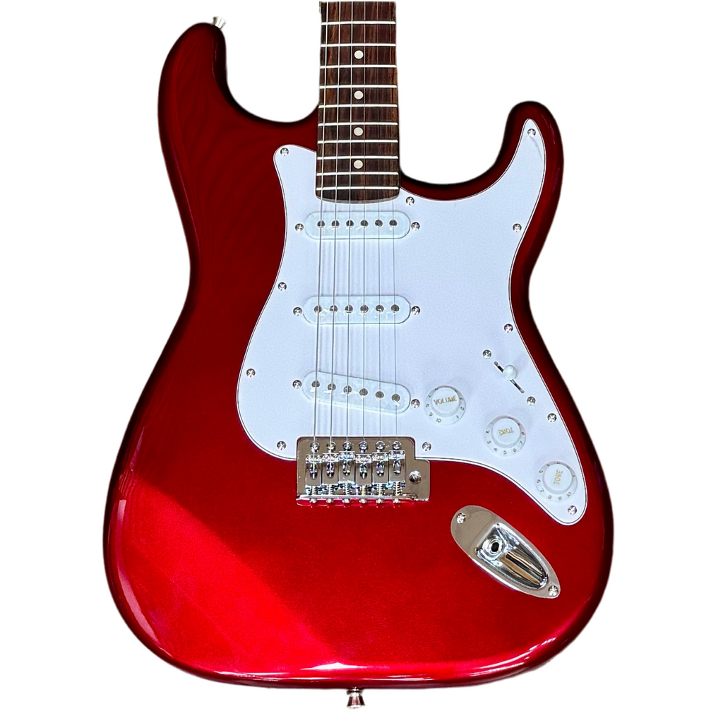 Aria Pro II STG-Series STG-003 Electric Guitar Red electric guitar on a white background