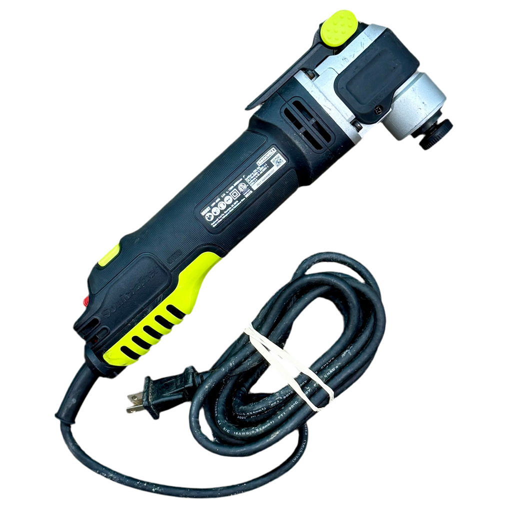 ROCKWELL Sonicrafter F30 3.5-Amp Corded Oscillating Multi-Tool (RK682) Black and yellow oscillating tool with power cord on a white background