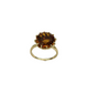 14K Yellow Gold Citrine Swirling Semi-Mount Solitaire Ring