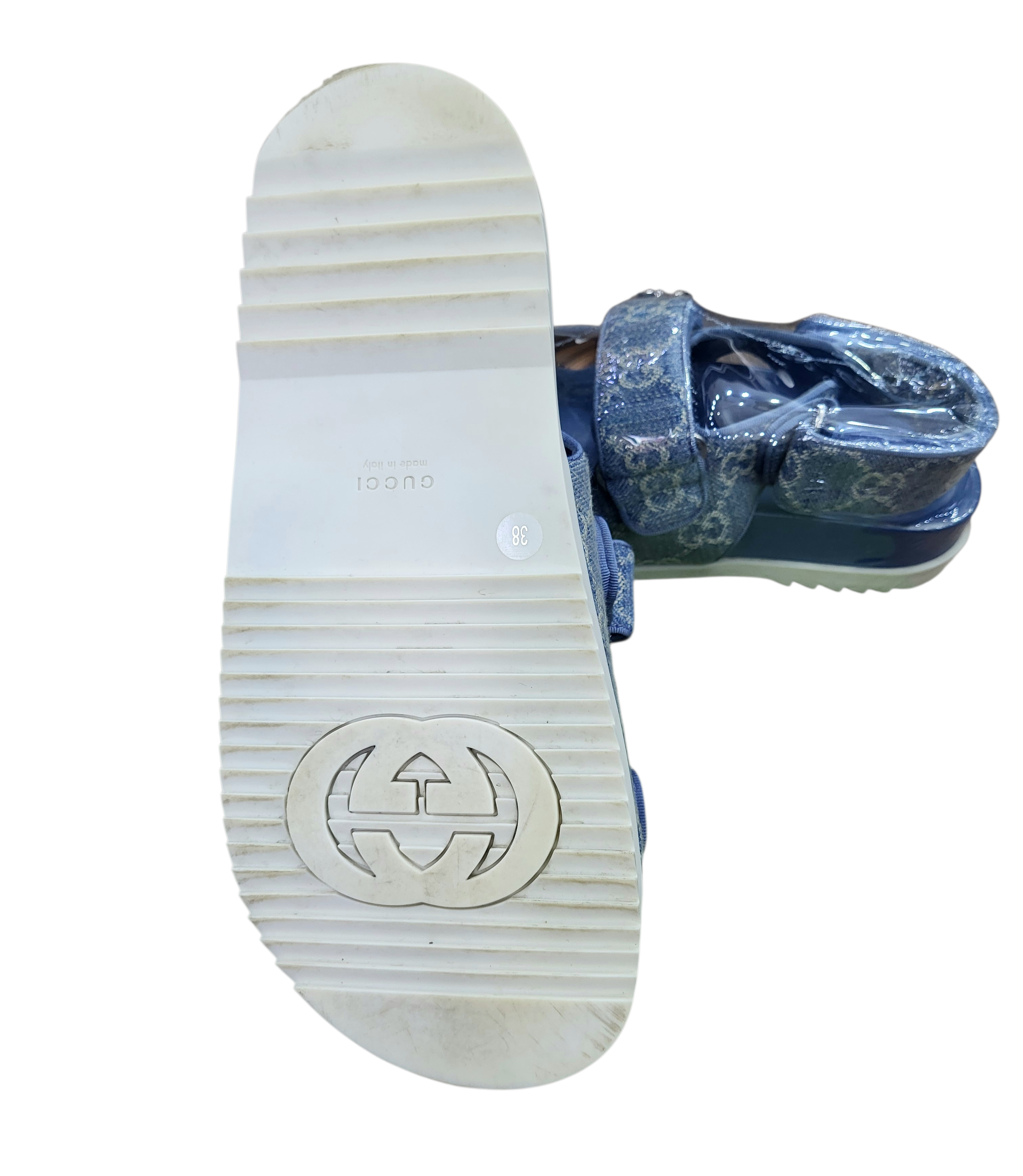 Gucci New Denim GG Delave Sandals Gucci New Denim GG Delave Sandals