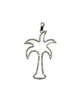 14K White Gold 3/8CTW Diamond Palm Tree Outline Pendant