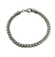 .925 Sterling Silver 5MM Ice Bead Bracelet Silver beaded bracelet with clasp on a white background