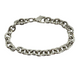 .925 Sterling Silver 23.8G 8MM Cable Link Bracelet Silver chain bracelet on a white background