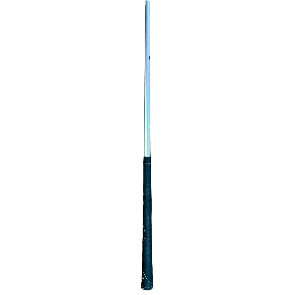 King Cobra M SPEED OFFSET HYPER STEEL 3 Wood RH Golf Club Black and blue pool cue on a white background