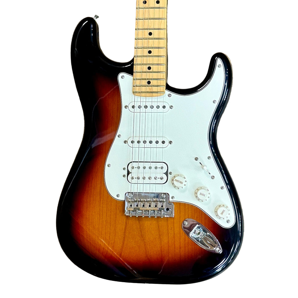 Fender Player Stratocaster HSS Electric Guitar w/ Hard Case Electric guitar with a sunburst finish on a white background
