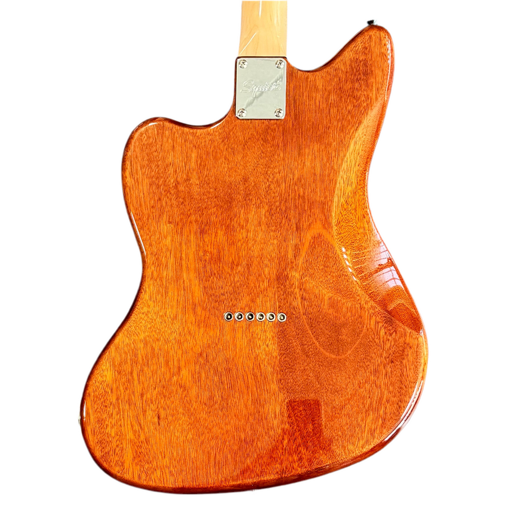 Fender Squier Jaguar Electric Guitar Wooden electric guitar body on a white background