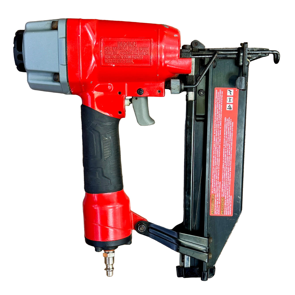 CRAFTSMAN 16-Gauge 2-1/2" Pneumatic Straight Finish Nailer (CMPFN16SB) Red and black nail gun on a white background