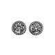 .925 Sterling Silver 10MM Round CZ Halo Stud Earrings Pair of silver earrings with clear gemstones on a white background