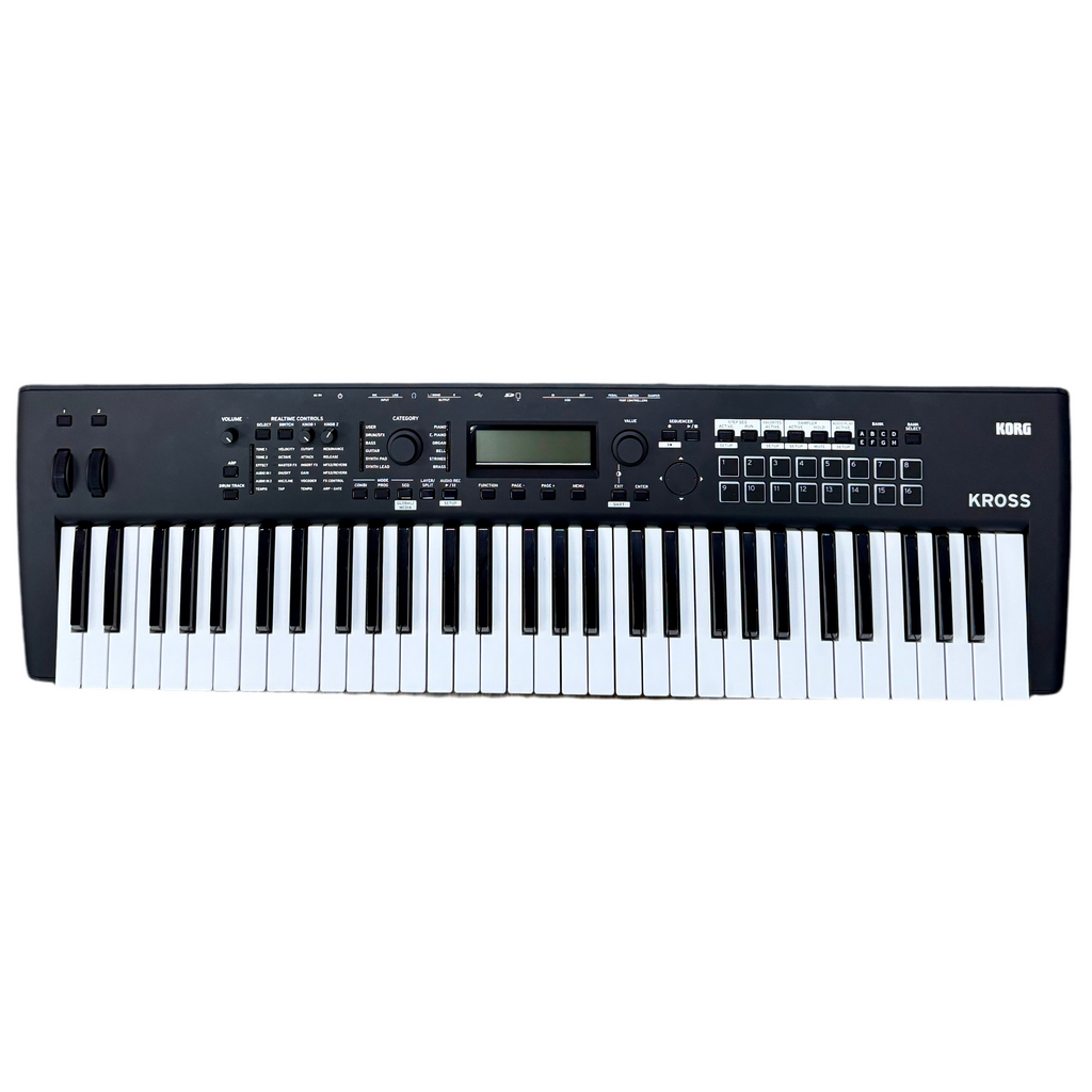 KORG KROSS 2-61 61-Key Synthesizer Workstation w/ Soft Case Keyboard with Korg logo on a white background