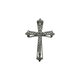 10K White Gold 1/4CTW Diamond Ornate Cross Pendant